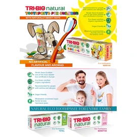 TRI-BIO ECO Natural Toothpaste, Nordic ecolabel, Vegan, Hypoallergenic (Total, 75ml)