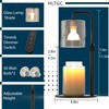 Candle Warmer Lamp with Timer Dimmer, with 2 Bulbs,Adjustable Height,