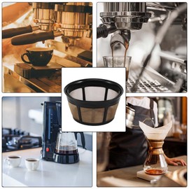 Niukuyu Reusable Coffee Filter, Basket Coffee Filters 8-12 Cup Replacement Coffee Filter with Stainless Steel Mesh Bottom