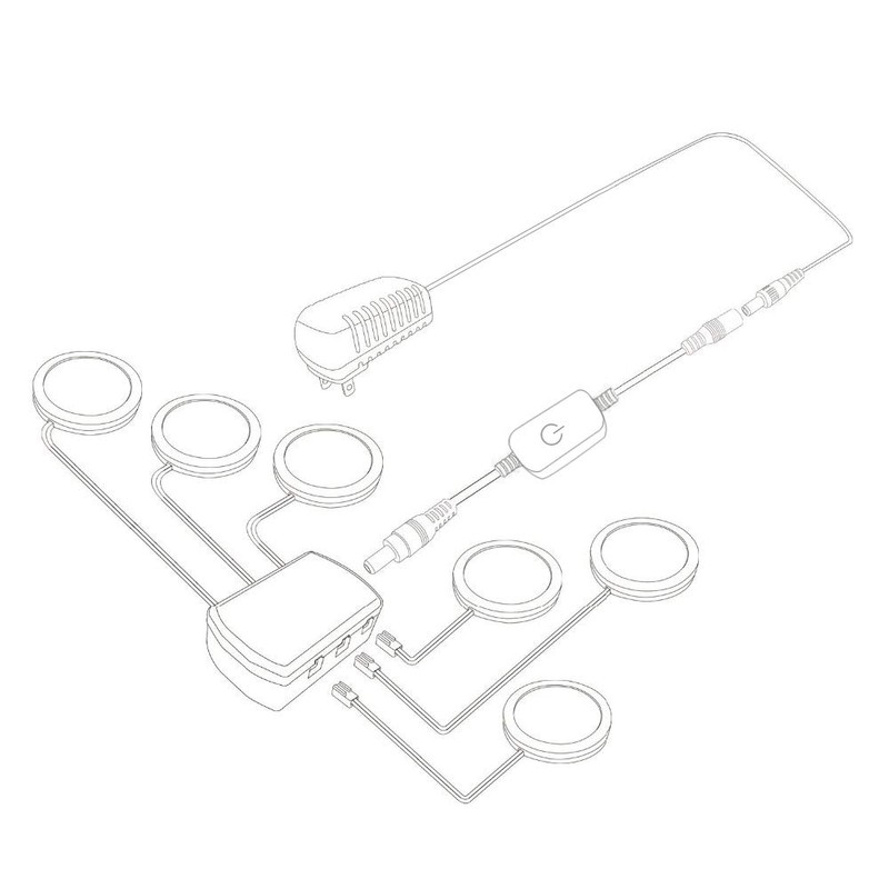 YGS-Tech LED Under Cabinet Lighting Kit, 1020 Lumens LED Puck