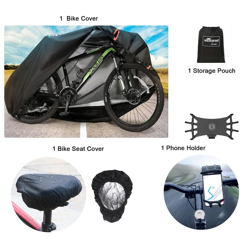 Famiredo Waterproof Bicycle Cover for 1 or 2 Bikes, 210T