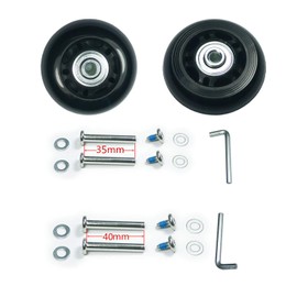 F-ber Suitcase Inline Outdoor Skate Replacement Wheels: Multiple Sizes (OD54mm W18mm ID6mm Axles30 & 35mm), Set of 2 Wheels