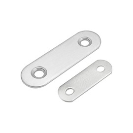 uxcell Repair Plate, 10pcs 0.87" x 0.32" and 10pcs 1.46" x 0.63" Flat Fixing Mending Corner Brace Bracket Connector