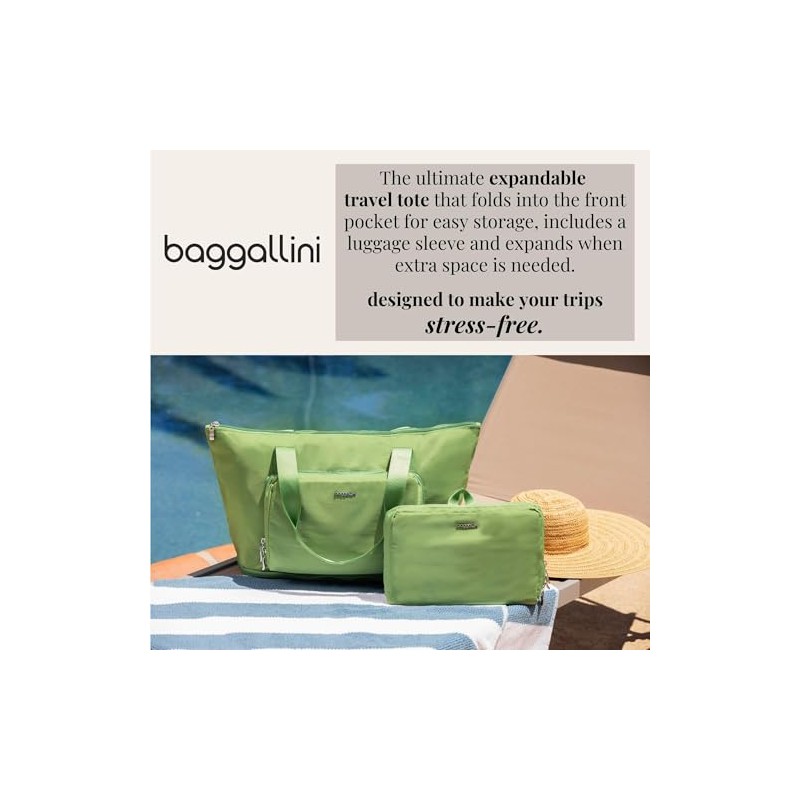 Baggallini Carryall Expandable Packable Tote Bolsa extensible extensible Carryall Mujer