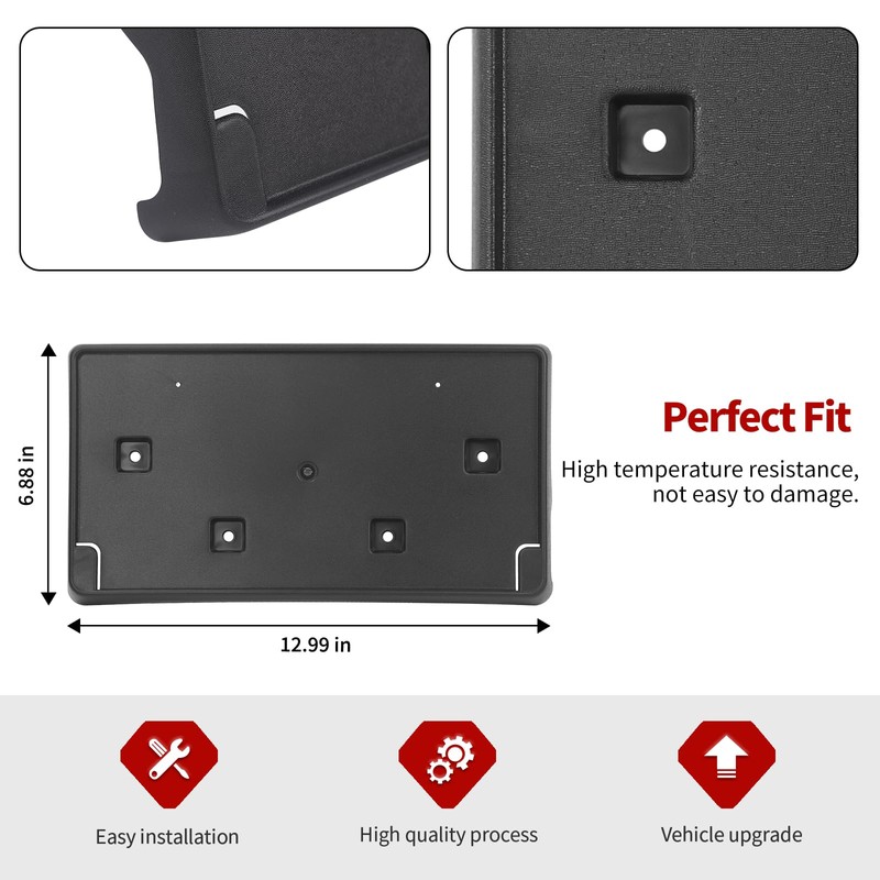 Jimen Fit for Jeep Compass 2017-2021, Front Tag Mount License