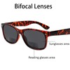 4 Pack Bifocal Reading Glasses Grey Lens Spring Hinge Outdoor