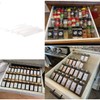 AyeVision Set of 4 Spice Jars Rack Plastic Drawer Organizer