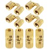 HOJLKLD 6Pcs 8 mm Hidden Brass Barrel Hinges, 180 Degree