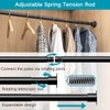 Clothes Rail Extendable Wardrobe Rail Wall Mounted White Clothes Rail