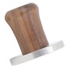 Wood Handle Coffee Tamper Stainless Steel Press Detachable Flat Base