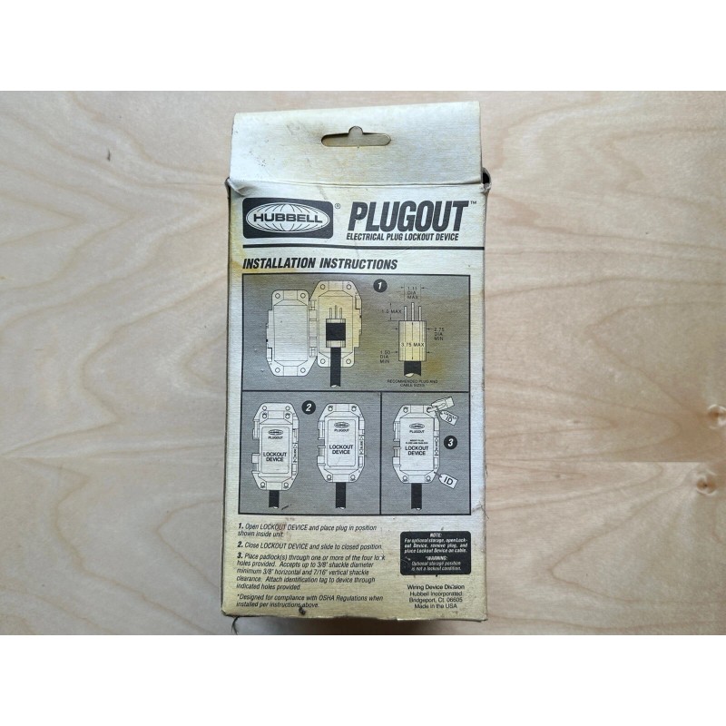 HUBBELL Plugout Lockout Device