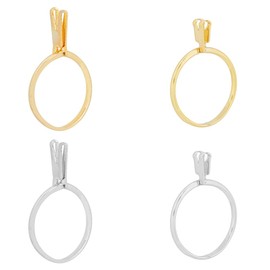 DICOSMETIC 4Pcs 2Sizes Wedding Ring Try-on Tool Measuring Ring Tool Alloy Ring Gauge Tool Finger Ring Sizer Measuring Tool Jewelry Sizing Tool 4 Prong Ring Settings US Size 9~US Size 9 1/2