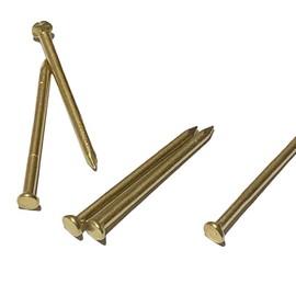 Brass Nails - Pure Brass Fastening Nails. Commonly used in high-end places like villas, wooden boards, temples (40mm14pcs)