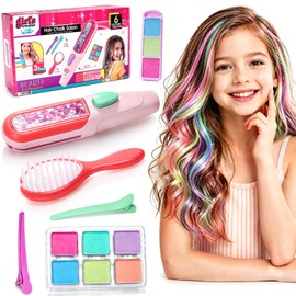 Hair Chalk Set for Girls, 6 Colour Pads with Applicator, Ages 4-9