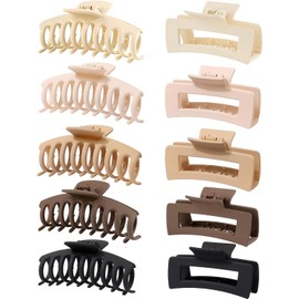 10Piezas Pinzas Pelo Mujer,Pinzas Para El Cabello Antideslizantes,Horquillas de plástico coloridas con resorte,adecuadas para lavarse la cara, fiestas, viajes.