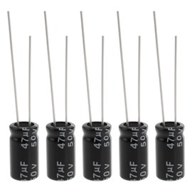 Create idea 50pcs 47UF 50V Electrolytic Capacitor 6.3x11mm for Household Appliances Various Electronic Products