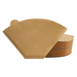 GIO'S STORE Coffee Filters #2, Natural Unbleached Disposable Coffee Filters 2, Cone shape, 2-4 cup,Fits most Drip 2-4 Cup Coffee Makers (U Shape Pack of 100 count)