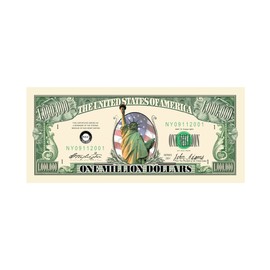 American Art Classics Wholesale Pack of 1000 - Million Dollar Bill Notes - Full Color Statue of Liberty Novelty Collectible Dollar Bills