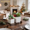 NUPTIO Wooden Box for Centerpiece Wedding: 12 Pcs Rustic Square