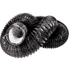 OOPPEN Duct Hose, Retractable Flexible Duct, Duct 75, 100, 125, 150, 200mm, Bellows Duct, Aluminum Hose for Ventilation, Exhaust Hose, Ventilation Hose, Heat Resistant, Waterproof, 0.39 inches (100