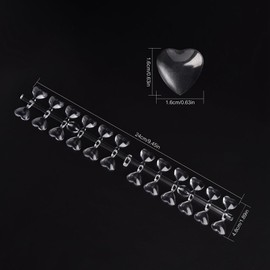 KADS False Nail Display Tips Nail Color Display Chart Nail Display Card Sticks for Colorful Nail Polish DIY Training Practicing Displaying (48Pcs Heart Shape)