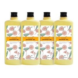 Bubble Bath for Women, Chamomile Shower Gel Gifts Set, Mother's Day Gifts for Mom, 51.2 fl oz (Pack of 4)