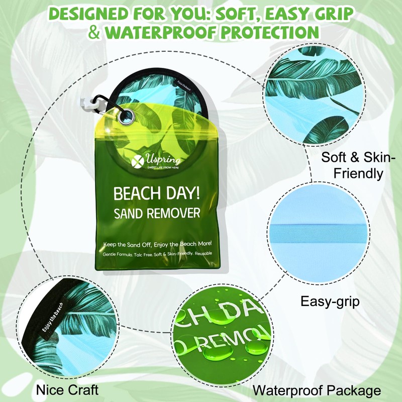 Uspring 2 Pack Sand Remover for Beach Vacation Essentials Summer
