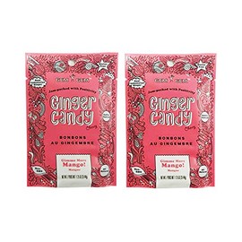 Gem Gem All Natural Chewy Ginger Candy 35.44g (Pack of 2) (Mango)