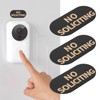 YINETTECH 30PCS No Soliciting Sign Sticker 1.2"x0.6" for Video Doorbell
