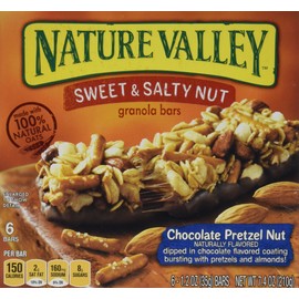 Nature Valley, Granola Bars, Sweet & Salty, Chocolate Pretzel Nut , 7.4oz Box (Pack of 4)