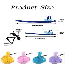 Parrot Harness and Leash Set,Bird Harness for Parrot,Pet Parrot Bird Harness Leash Adjustable Bird Flying Harness Traction Rope with Cute Wing,Bird Nylon Rope with Cute Wing for Parrots (Pink, XS)