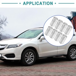 ACROPIX 10mm 16mm Hole Diameter Car Aluminum Cylindrical Air Conditioner Pipe Joint Fitting Sleeve - 8 Pack