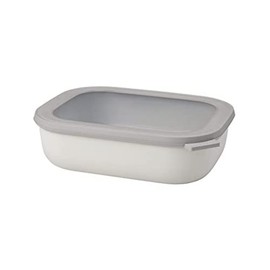 Rosti Mepal 998398 Circular Rectangular Storage Container, 6.8 fl oz (2,000 ml), Nordic White