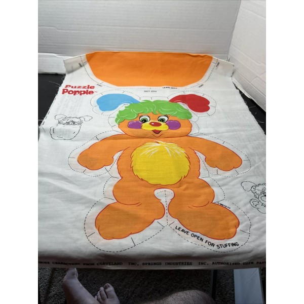 1986 Puzzle Popple Fabric Sewing Pattern Panel Pillow Doll Toy
