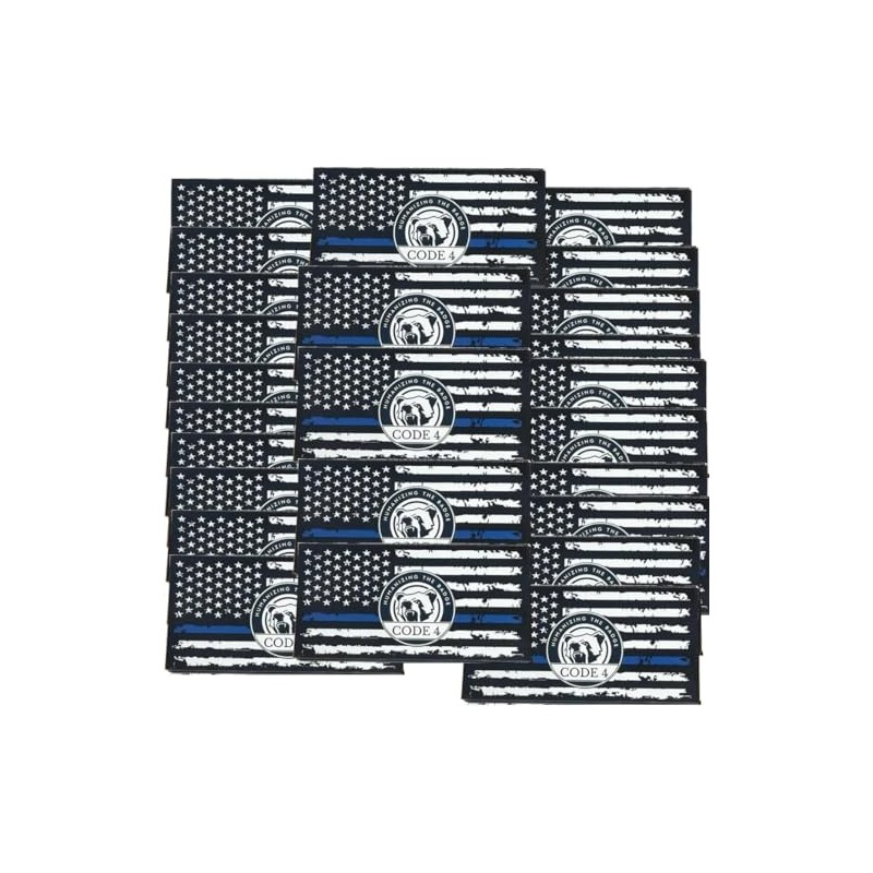 Thin Blue Line Sticker Code 4,Black White and Blue Stripe