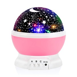 Night Light for Kids, Toys for 3 4 5 6 7 8 Year Old Boys Girls, Star Projector 360 Degree Rotation - 4 LED Bulbs 12 Light Color Changing with USB Cable, Romantic Gifts for Men Women Children