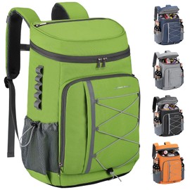 Maelstrom Cooler Backpack,50 Can Backpack Cooler Leakproof,Insulated Soft Cooler Bag,Camping Cooler,Beach Cooler,Ice Chest Backpack,Lightweight Travel Cooler Lunch Backpack for Hiking,Shopping,Green