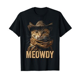 Meowdy Cat Shirt Meowdy Cowboy Cat Country Western Funny Cat T-Shirt