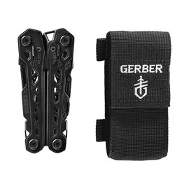 Gerber Gear Truss 17-in-1 EDC Needle Nose Pliers Multi tool - includes Pocket Knife, Screwdriver, and Bottle Opener Accessories - Gifts for Men, Fishing and Camping Gear - Black with Molle Sheath