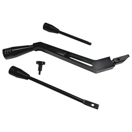 BST BSSP Billet Aluminum Column Shifter Turn Signal Lever Tilt Lever Flasher Knob Kit Compatible with 1967-1994 Chevy GMC Pontiac Olds Buick, Black Shifter Lever Hazard Tilt Kit for GM Columns