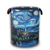 Starry Night Laundry Basket,Waterproof Foldable Laundry Hamper,Dirty Clothes Basket, Linen