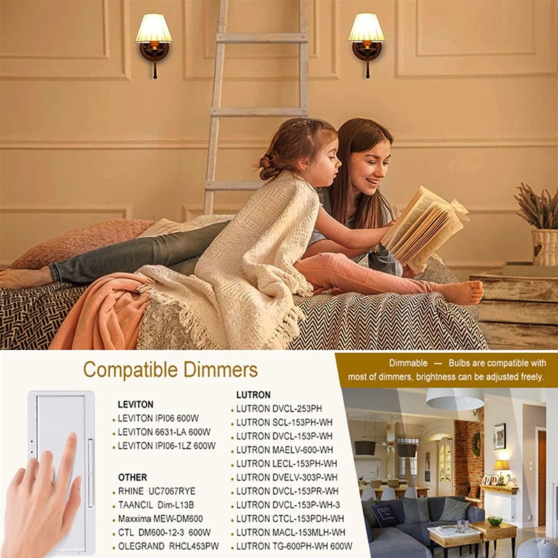 E12 LED Bulb Dimmable 2W Equal 25 watt Light Bulb