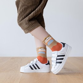 AOIREMON Boys Girls Socks,10 Pairs Soft Cotton Crew Socks For 0-12 Years Old Boys Girls Kids Breathable Infant Ankle Socks For Baby Boy Girl