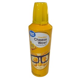 Generic Cheese Wow - Easy Cheese Spray Can - Cheddar Cheese – One (1) 8oz Can – Crackers Sandwich Snack – On the Go Pasteurized Cheese