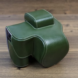 Rieibi Z30 Z50 Case - Vintage PU Leather Camera Case for Nikon Z30 Z50 DSLR Camera - Z30 Z50 Protective Case - Green