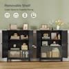 TEENFON Bathroom Cabinet with 2 Doors & Adjustable Shelf, Bathroom
