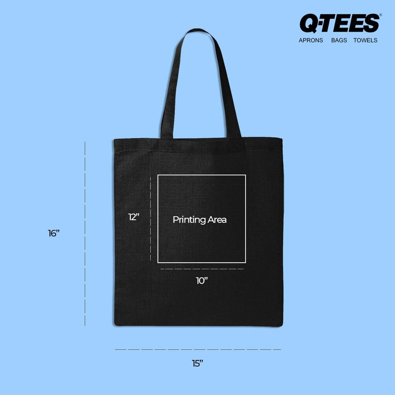 Q-TEES QTB Large Blank Heavy Duty Reusable Canvas Tote Shopping