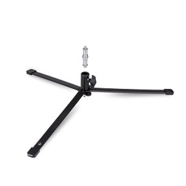 Walimex pro Bodenstativ Lampenstativ 15cm - Kompaktes leichtes Boden Lampen und Lichtstativ Tischstativ, 15 kg Traglast, Aluminium, für Fotografie Studio Outdoor Ringlicht Blitz LED Mikro, Schwarz