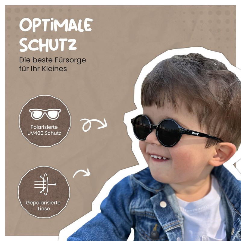 Maesy Baby Sunglasses for 0-2 Years - UV400 Polarised Protection