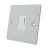 Alliance Electrical FPC1GSWIWC Polished Chrome Flat White Insert Metal Rocker
